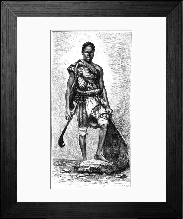Framed Print : A young Dahomian, Guinea, c1870s. Artist: E Ronjat Framed Print : A young Dahomian, Guinea, c1870s. Artist: E Ronjat