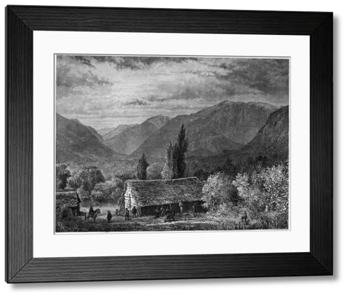 Framed Print : View in a valley of the Cordillera, Chile, 1877 Framed Print : View in a valley of the Cordillera, Chile, 1877