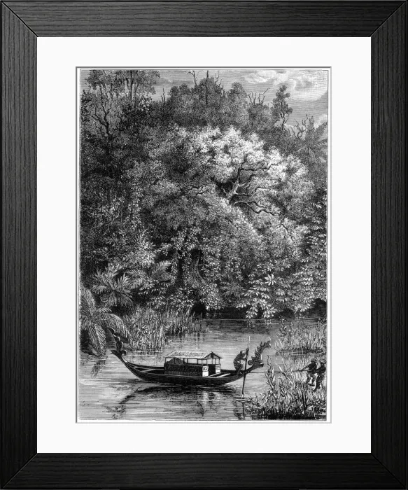 Framed Print : View on the Dodinga River, New Guinea, 1877 Framed Print : View on the Dodinga River, New Guinea, 1877