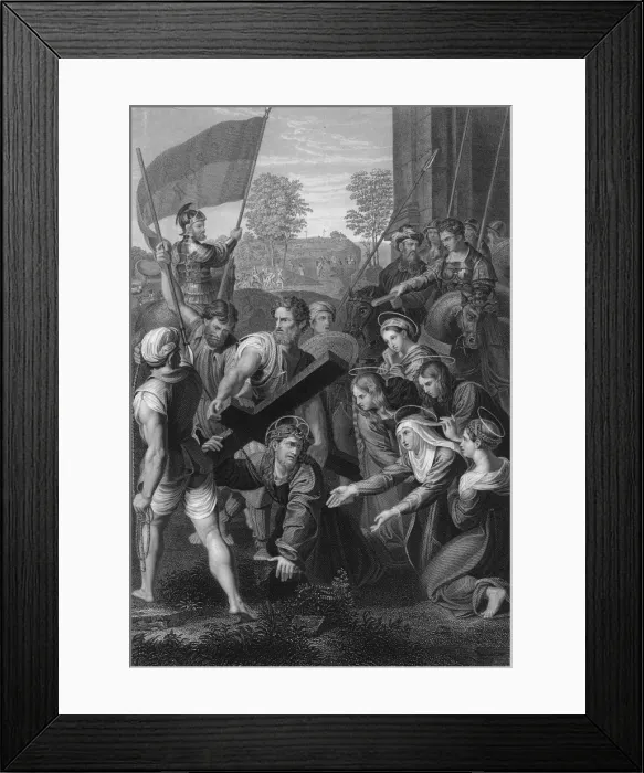 Framed Print : The Fall on the Road to Calvary, c1820s. Artist: W Holl Framed Print : The Fall on the Road to Calvary, c1820s. Artist: W Holl