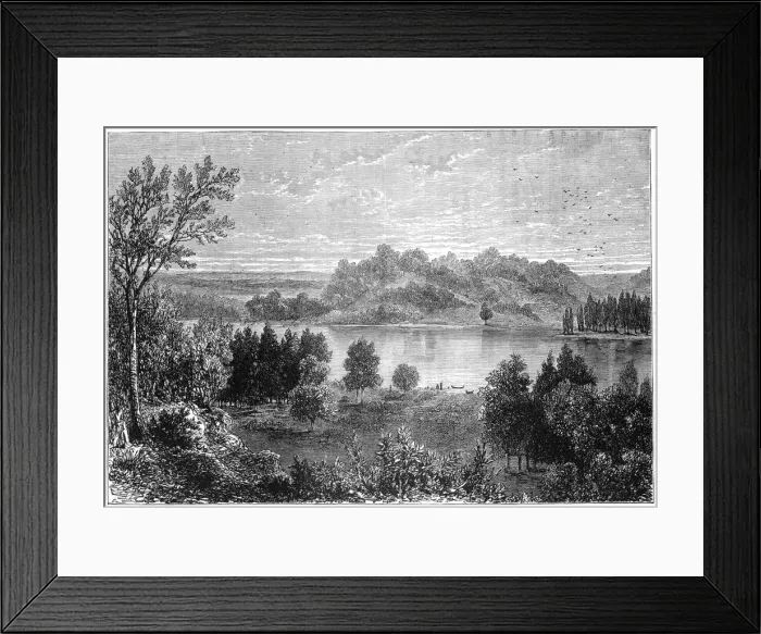 Framed Print : View in the valley of the upper Mississippi, 1877 Framed Print : View in the valley of the upper Mississippi, 1877