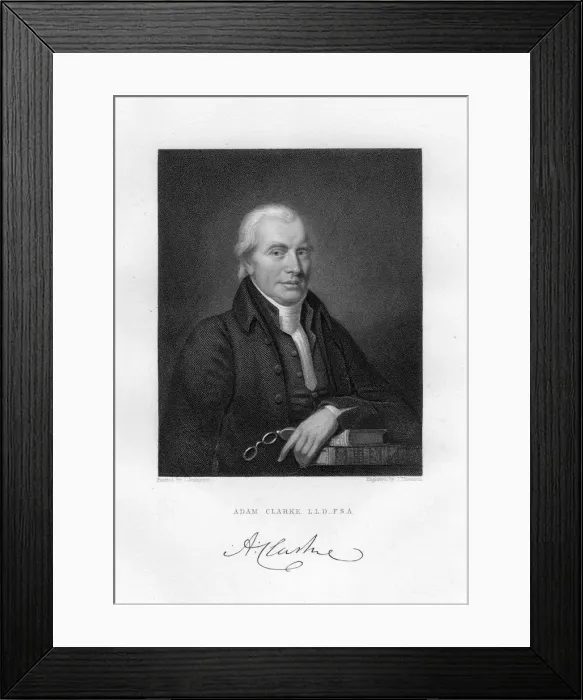 Framed Print : Adam Clarke (c1760-1832), British Methodist theologian and biblical scholar, 19th century. Artist: J Thomson Framed Print : Adam Clarke (c1760-1832), British Methodist theologian and biblical scholar, 19th century. Artist: J Thomson