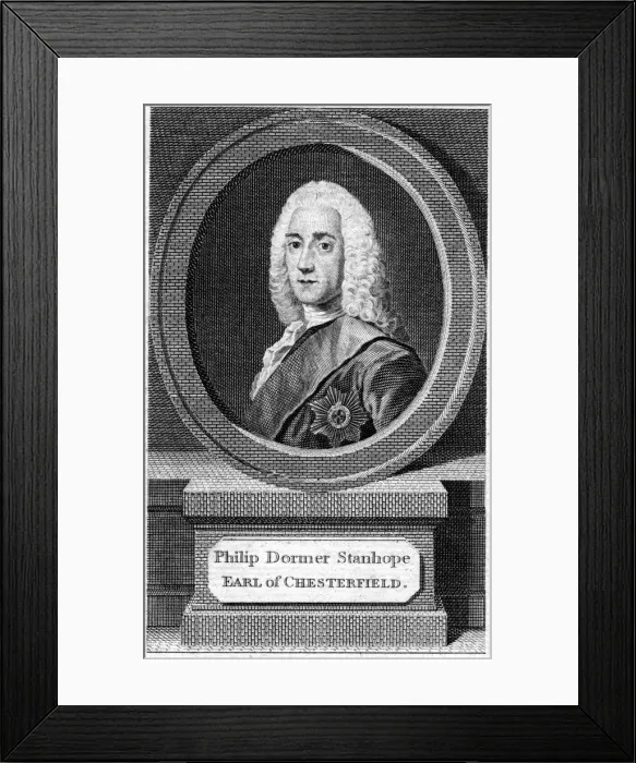 Framed Print : Philip Dormer Stanhope (1694-1773), 4th Earl of Chesterfield, 19th century Framed Print : Philip Dormer Stanhope (1694-1773), 4th Earl of Chesterfield, 19th century