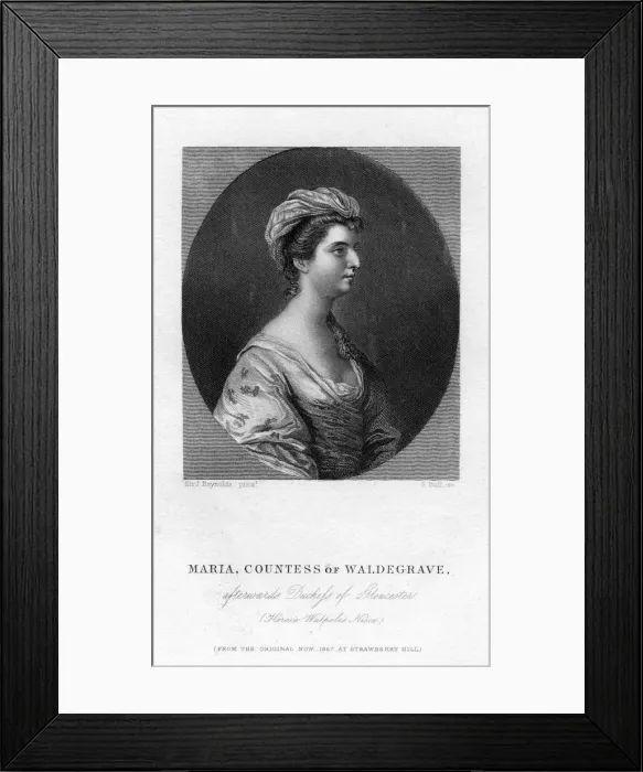 Framed Print : Maria Walpole (1736-1807), Countess Waldegrave, 1867. Artist:s Bull Framed Print : Maria Walpole (1736-1807), Countess Waldegrave, 1867. Artist:s Bull