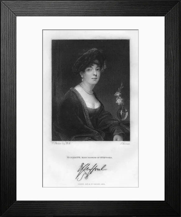 Framed Print : Elizabeth, Marchioness of Stafford, 1829. Artist: Freeman Framed Print : Elizabeth, Marchioness of Stafford, 1829. Artist: Freeman