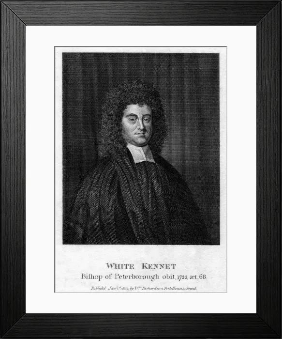 Framed Print : White Kennet (1660-1728), historian and Bishop of Peterborough, 1803 Framed Print : White Kennet (1660-1728), historian and Bishop of Peterborough, 1803