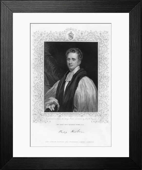 Framed Print : Reginald Heber (1783-1826), Bishop of Calcutta, 19th century. Artist: Thomas A Woolnoth Framed Print : Reginald Heber (1783-1826), Bishop of Calcutta, 19th century. Artist: Thomas A Woolnoth