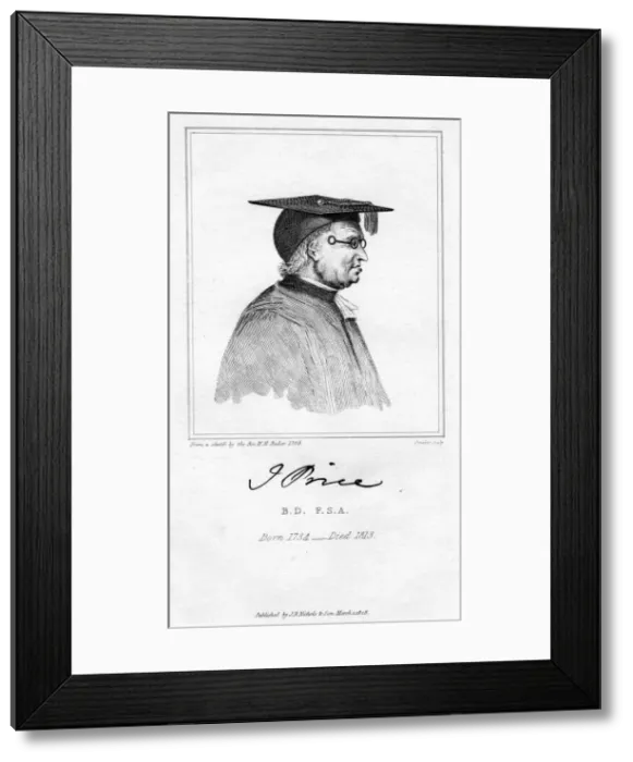 Framed Print : John Price, Bodley librarian, 1828. Artist: J Swaine Framed Print : John Price, Bodley librarian, 1828. Artist: J Swaine