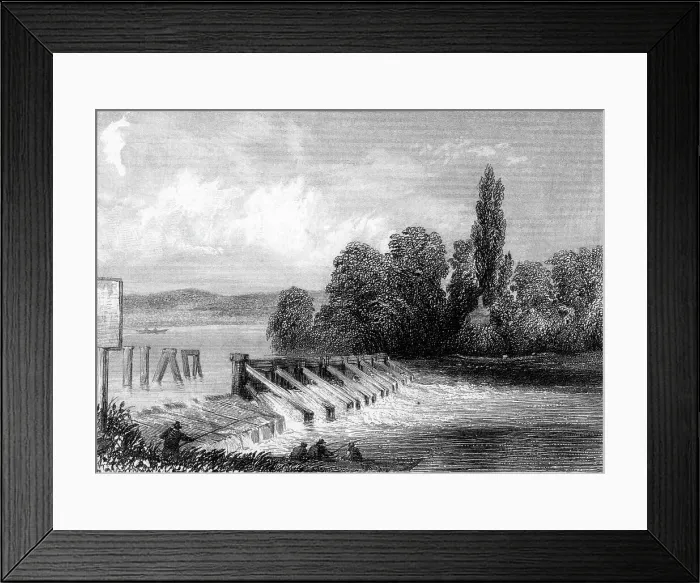Framed Print : The River Thames at Teddington, London, 19th century
