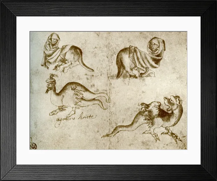 Framed Print : Studies by Agostino of Siena, 1913. Artist: Agostino of Siena Framed Print : Studies by Agostino of Siena, 1913. Artist: Agostino of Siena