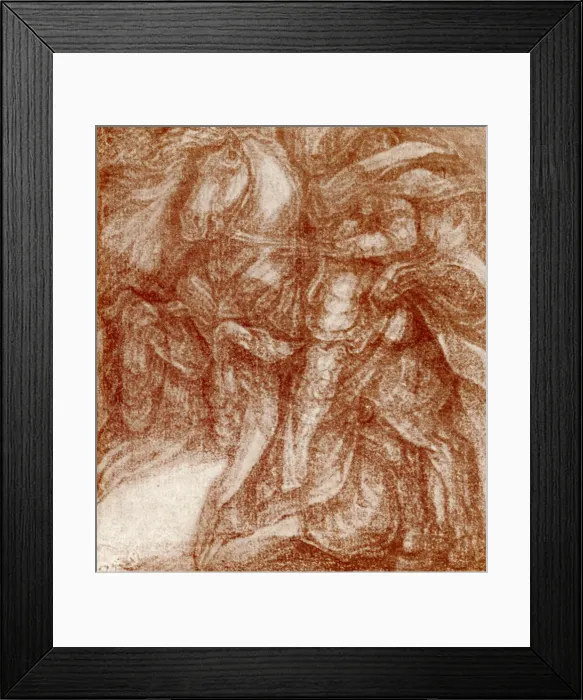 Framed Print : Study of a Knight, by Leonardo De Vinci, 1913. Artist: Leonardo da Vinci Framed Print : Study of a Knight, by Leonardo De Vinci, 1913. Artist: Leonardo da Vinci