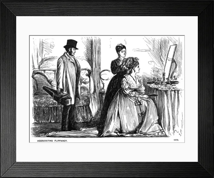 Framed Print : Aggravating Flippancy, 1870 (1891). Artist: George du Maurier