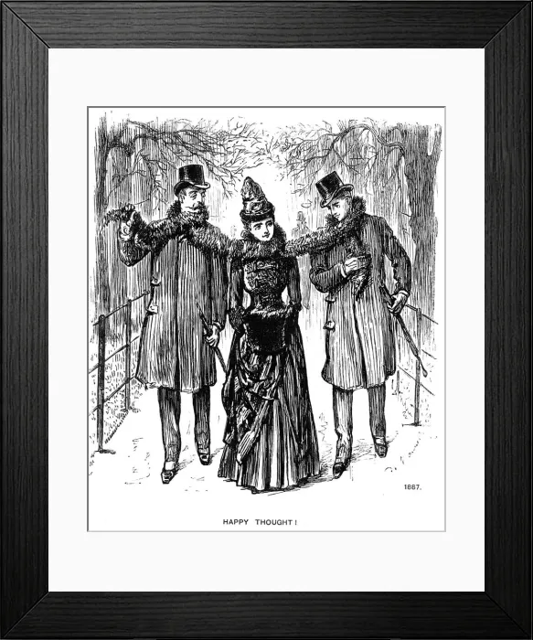 Framed Print : Happy Thought!, 1887 (1891). Artist: George du Maurier Framed Print : Happy Thought!, 1887 (1891). Artist: George du Maurier