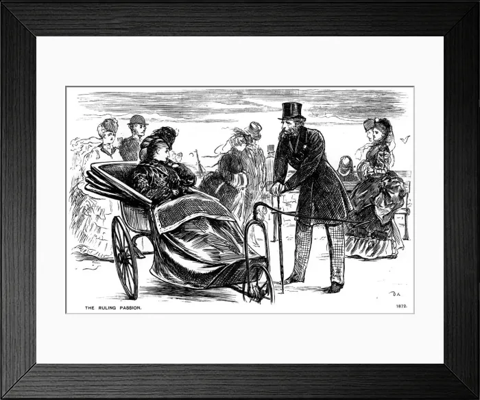 Framed Print : The Ruling Passion, 1872 (1891). Artist: George du Maurier Framed Print : The Ruling Passion, 1872 (1891). Artist: George du Maurier