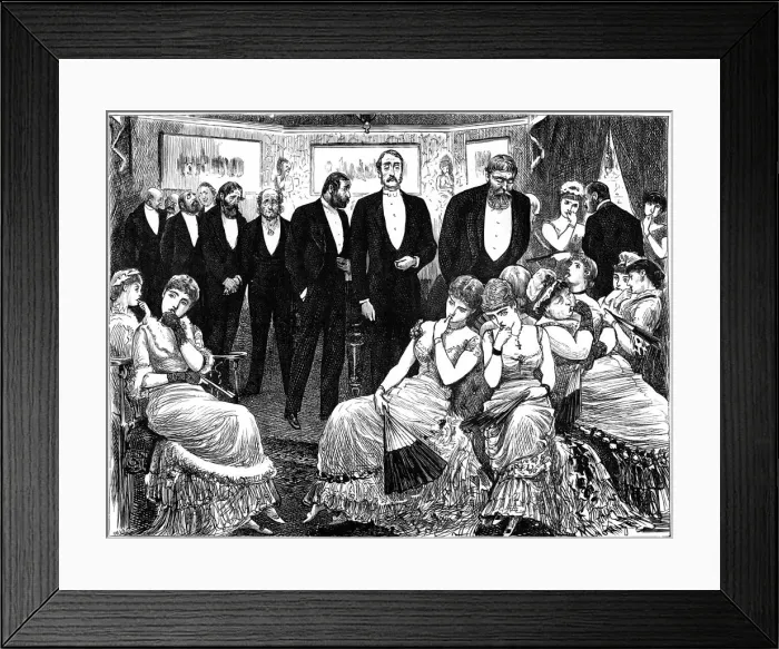 Framed Print : Disastrous Result of Beautymania, 1879 (1891). Artist: George du Maurier Framed Print : Disastrous Result of Beautymania, 1879 (1891). Artist: George du Maurier