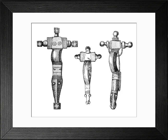 Framed Print : Cruciform fibulae, 1893 Framed Print : Cruciform fibulae, 1893