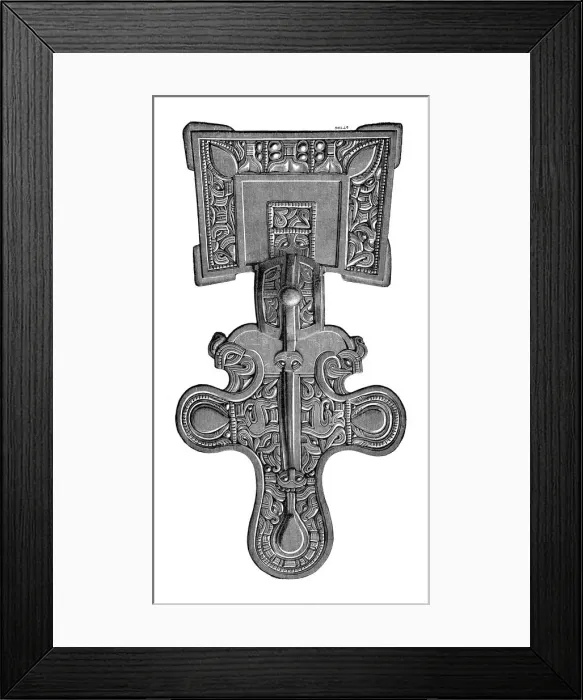 Framed Print : Square-headed fibula, from Ragley Park, Warwickshire, 1893 Framed Print : Square-headed fibula, from Ragley Park, Warwickshire, 1893