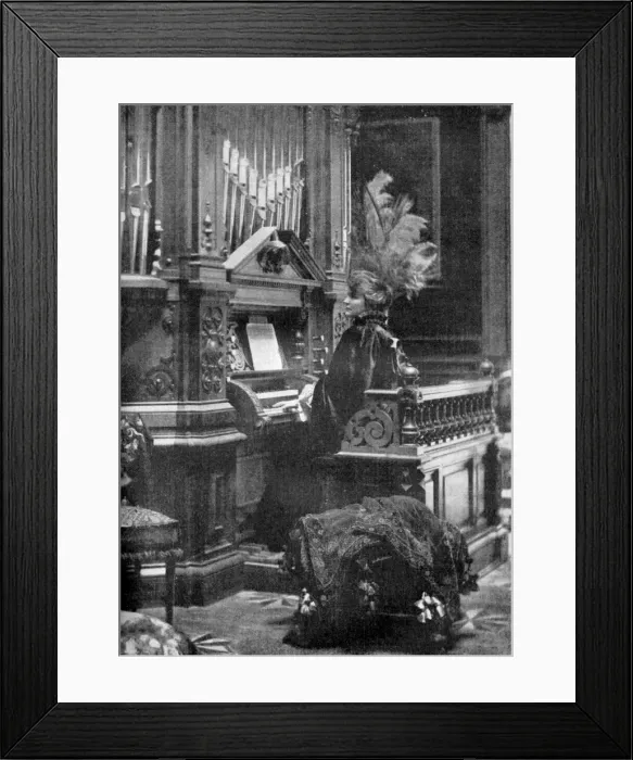 Framed Print : The Queen of Romania playing the organ, 1904 Framed Print : The Queen of Romania playing the organ, 1904