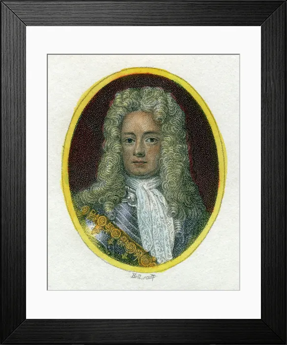 Framed Print : John Churchill, Duke of Marlborough, English general, (c1819). Artist: Holl Framed Print : John Churchill, Duke of Marlborough, English general, (c1819). Artist: Holl
