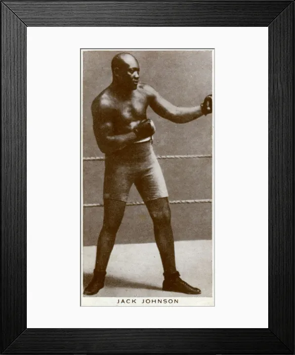 Framed Print : Jack Johnson, American boxer, (1938) Framed Print : Jack Johnson, American boxer, (1938)