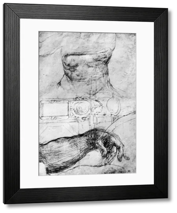 Framed Print : Studies for the ceiling of the Sistine Chapel, Rome, 1913. Artist: Michelangelo Caravaggio Framed Print : Studies for the ceiling of the Sistine Chapel, Rome, 1913. Artist: Michelangelo Caravaggio