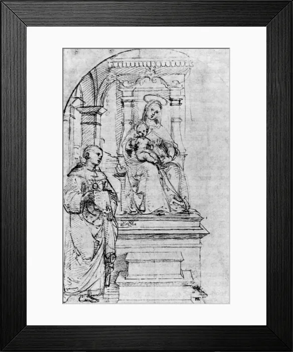 Framed Print : Nicolas De Tolentino, 1913. Artist: Raphael Framed Print : Nicolas De Tolentino, 1913. Artist: Raphael