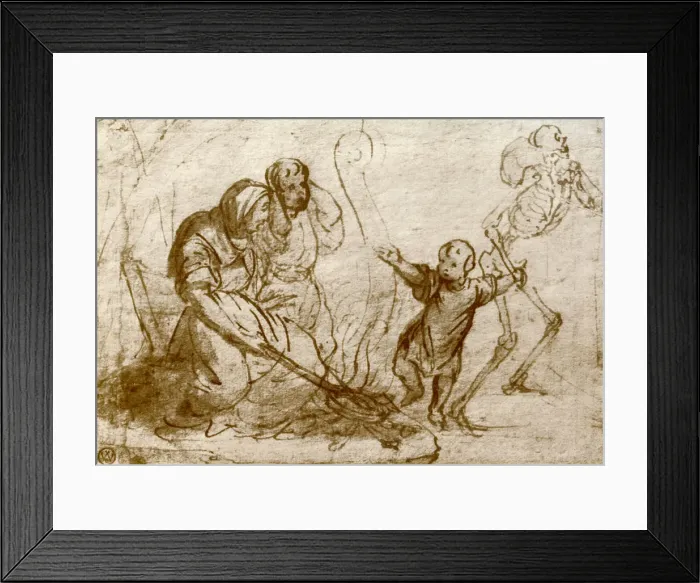 Framed Print : Study for the child in the Dance of Death, 1913. Artist: Hans Holbein the Younger Framed Print : Study for the child in the Dance of Death, 1913. Artist: Hans Holbein the Younger