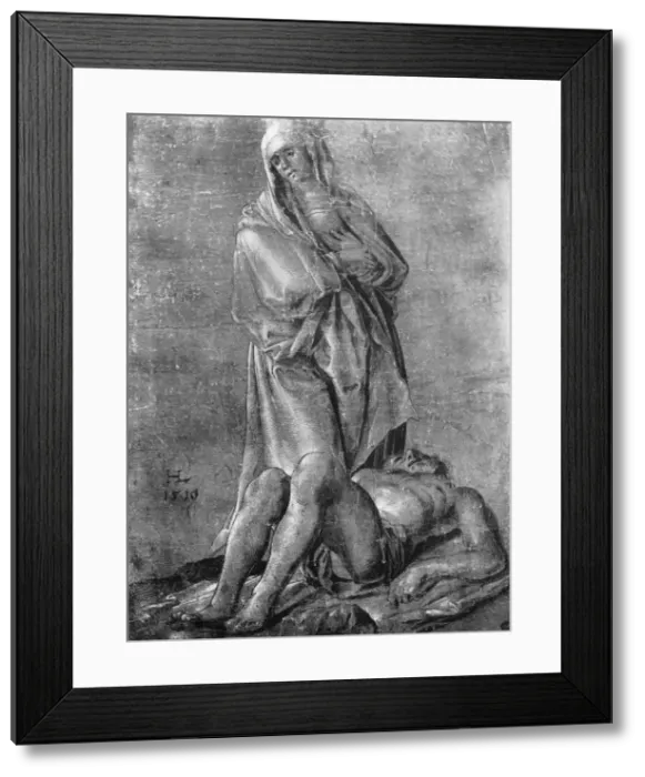 Framed Print : The Virgin and the Dead Christ, 1913. Artist: Hans Leu The Younger Framed Print : The Virgin and the Dead Christ, 1913. Artist: Hans Leu The Younger
