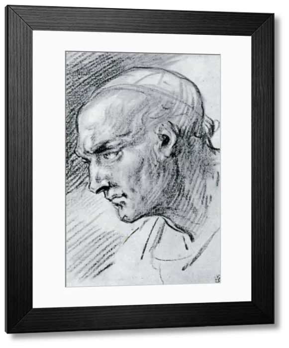 Framed Print : Study of a head, 1913. Artist: Jean-Antoine Watteau Framed Print : Study of a head, 1913. Artist: Jean-Antoine Watteau