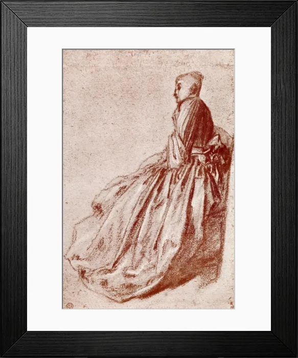 Framed Print : Study of a young woman, 1913. Artist: Jean-Antoine Watteau Framed Print : Study of a young woman, 1913. Artist: Jean-Antoine Watteau