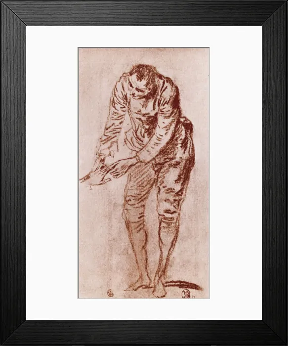 Framed Print : A study in Sanguine, 1913. Artist: Jean-Antoine Watteau Framed Print : A study in Sanguine, 1913. Artist: Jean-Antoine Watteau