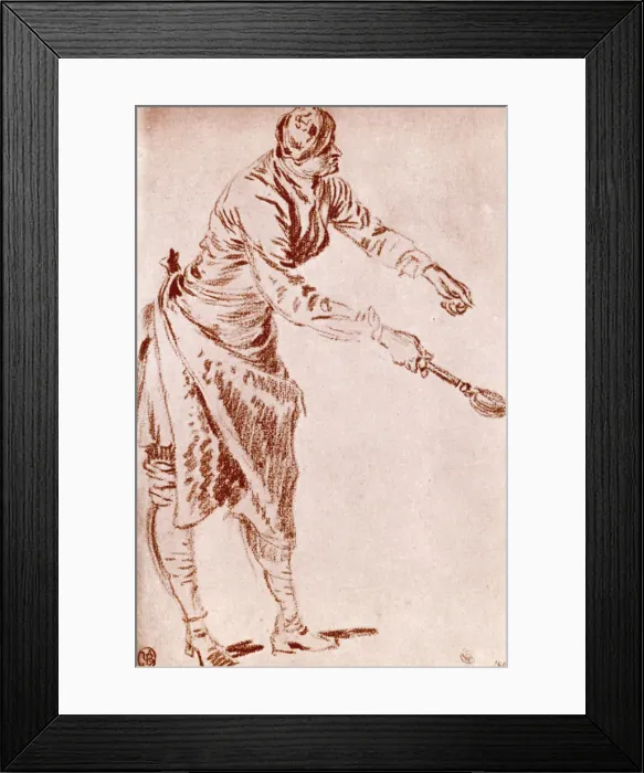 Framed Print : A study in Sanguine, 1913. Artist: Jean-Antoine Watteau Framed Print : A study in Sanguine, 1913. Artist: Jean-Antoine Watteau