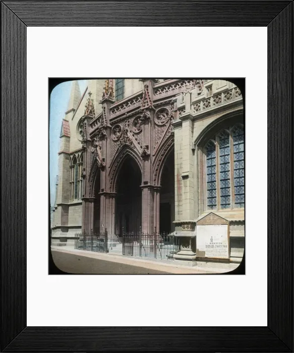 Framed Print : Porch of Truro Cathedral, Cornwall, early 20th century. Artist: Church Army Lantern Department Framed Print : Porch of Truro Cathedral, Cornwall, early 20th century. Artist: Church Army Lantern Department