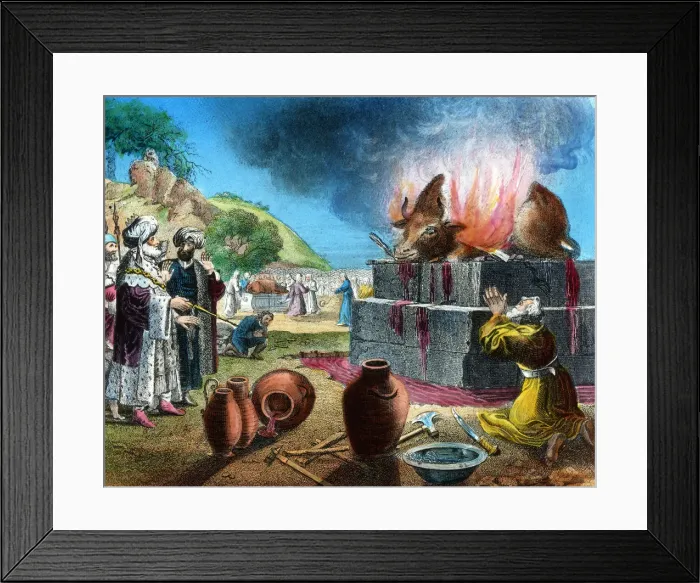 Framed Print : Burnt offering, 20th century(?). Artist: WC Hughes