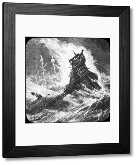 Framed Print : The Spanish Armada in a tempest, 1588 (late 19th or early 20th century(?)) Framed Print : The Spanish Armada in a tempest, 1588 (late 19th or early 20th century(?))