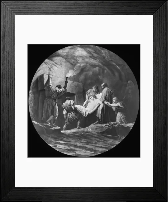 Framed Print : The entombment of Christ, 19th or 20th century. Artist: Newton & Co Framed Print : The entombment of Christ, 19th or 20th century. Artist: Newton & Co