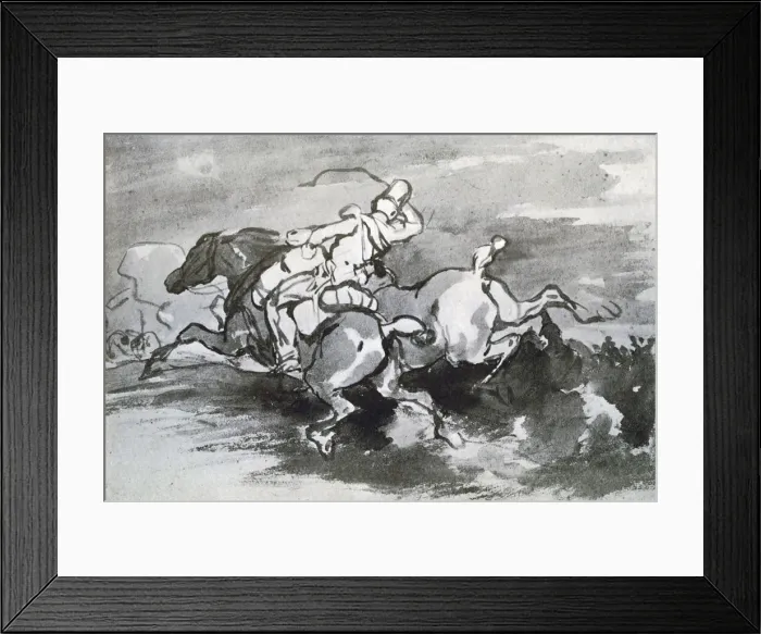 Framed Print : Artilleryman Leading his Horses into the Field, 1913. Artist: Theodore Gericault Framed Print : Artilleryman Leading his Horses into the Field, 1913. Artist: Theodore Gericault