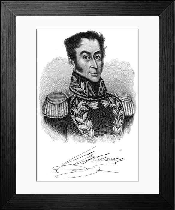 Framed Print : Simon Bolivar, 19th century South American revolutionary leader, (1901) Framed Print : Simon Bolivar, 19th century South American revolutionary leader, (1901)
