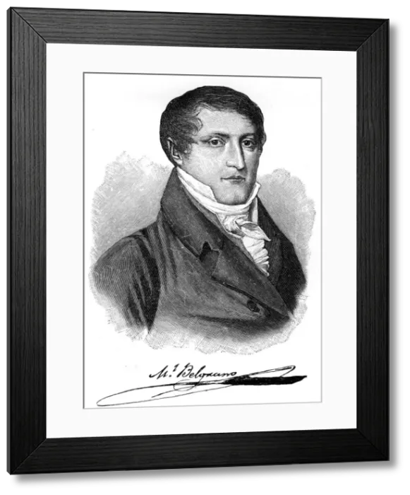Framed Print : Manuel Belgrano, 19th century Argentine economist, lawyer, politician and military leader, (1901) Framed Print : Manuel Belgrano, 19th century Argentine economist, lawyer, politician and military leader, (1901)