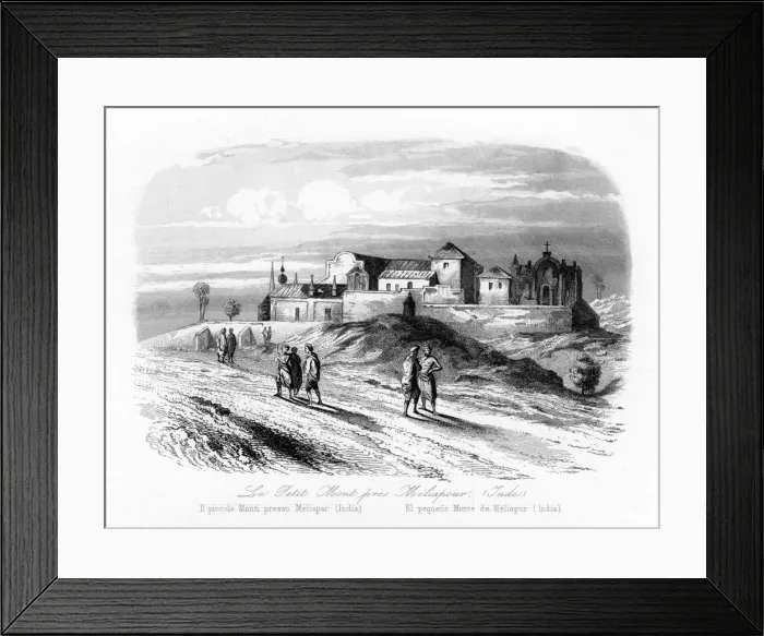 Framed Print : The small mount near Meliapur, India, c1840. Artist: N Remond Framed Print : The small mount near Meliapur, India, c1840. Artist: N Remond