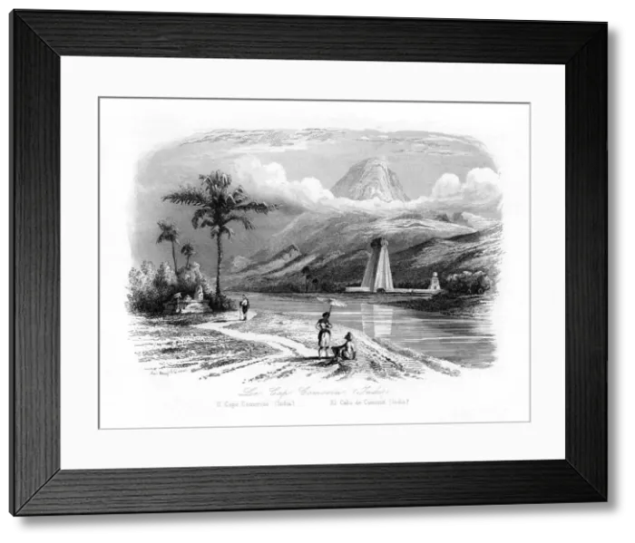 Framed Print : Cape Comorin, India, c1840. Artist: N Remond Framed Print : Cape Comorin, India, c1840. Artist: N Remond