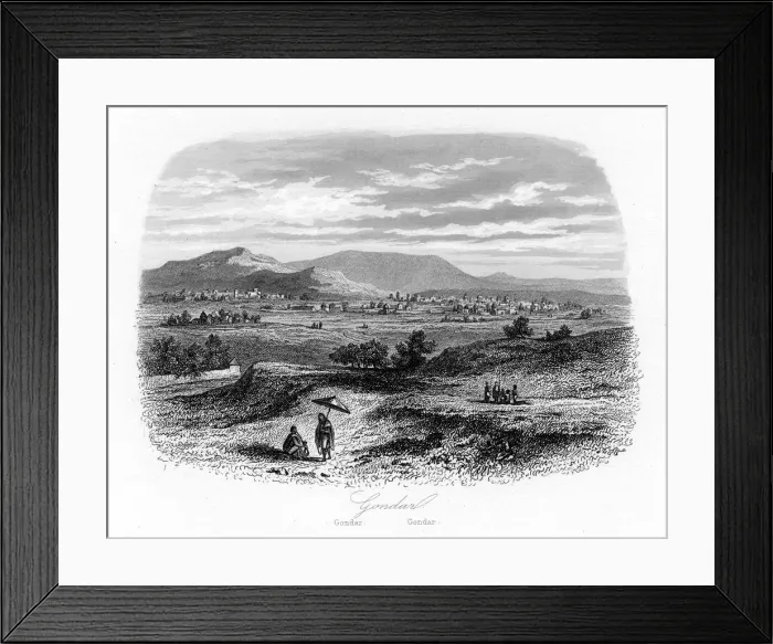 Framed Print : Gondar, Ethiopia, c1840. Artist: N Remond Framed Print : Gondar, Ethiopia, c1840. Artist: N Remond