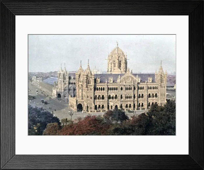 Framed Print : Victoria Terminus, Bombay, India, late 19th century Framed Print : Victoria Terminus, Bombay, India, late 19th century