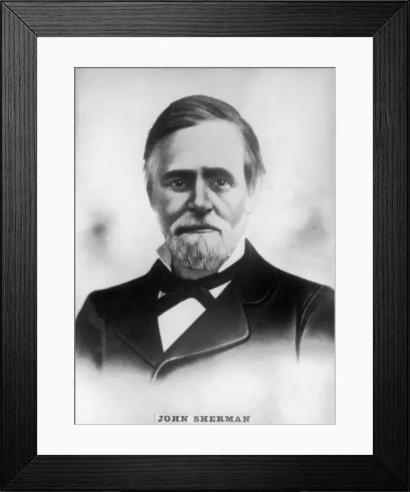 Framed Print : John Sherman (1823-1900), American Republican representative and senator during civil war, c1910 Framed Print : John Sherman (1823-1900), American Republican representative and senator during civil war, c1910