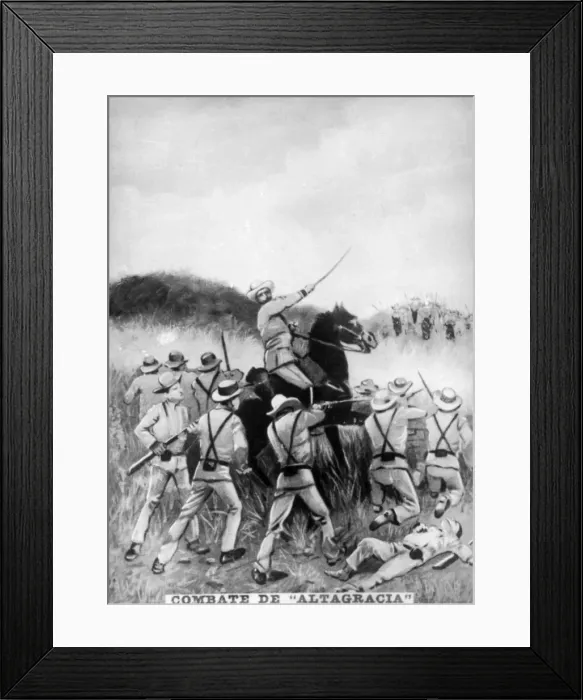 Framed Print : Battle of Altagracia, 22nd June 1895, c1910 Framed Print : Battle of Altagracia, 22nd June 1895, c1910