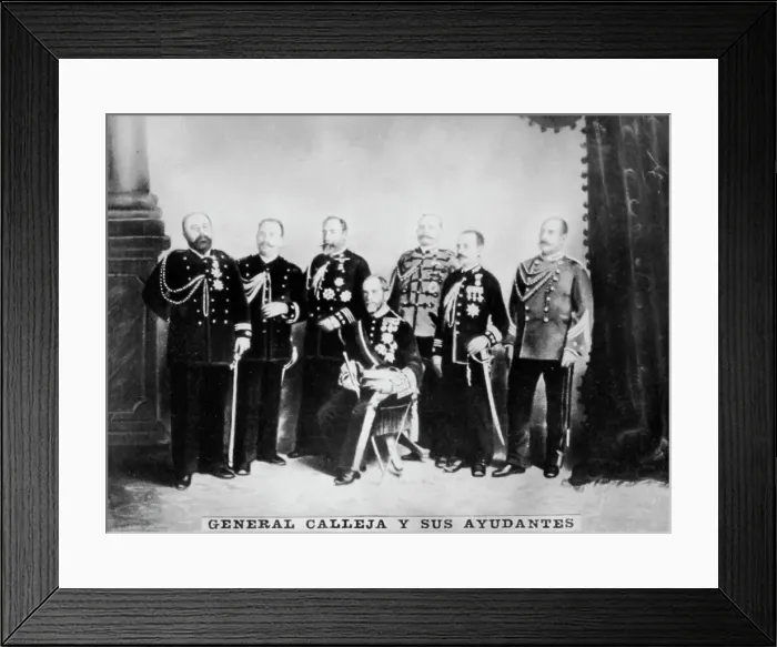 Framed Print : General Calleja and his Staff, c1910 Framed Print : General Calleja and his Staff, c1910