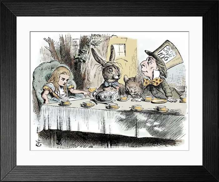 Framed Print : Scene from Alices Adventures in Wonderland by Lewis Carroll, 1865. Artist: John Tenniel Framed Print : Scene from Alices Adventures in Wonderland by Lewis Carroll, 1865. Artist: John Tenniel
