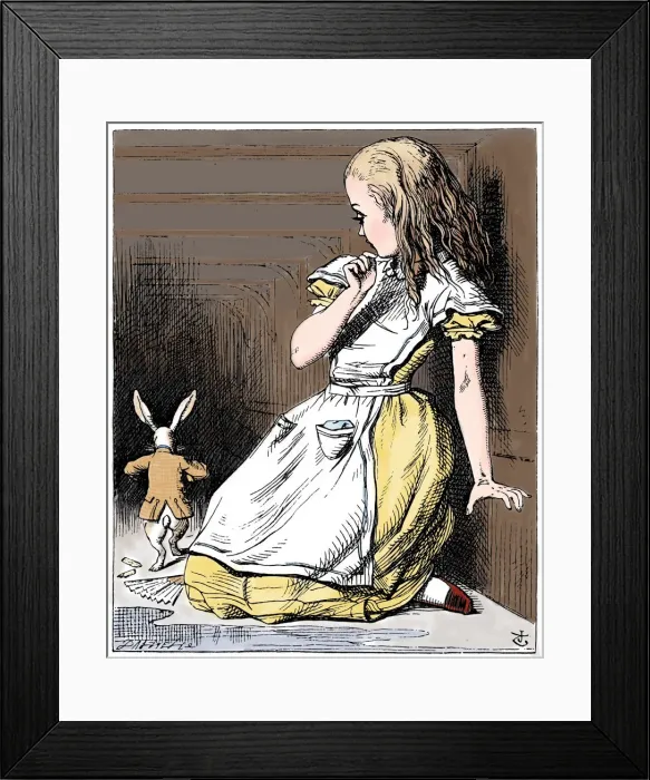 Framed Print : Scene from Alices Adventures in Wonderland by Lewis Carroll, 1865. Artist: John Tenniel Framed Print : Scene from Alices Adventures in Wonderland by Lewis Carroll, 1865. Artist: John Tenniel