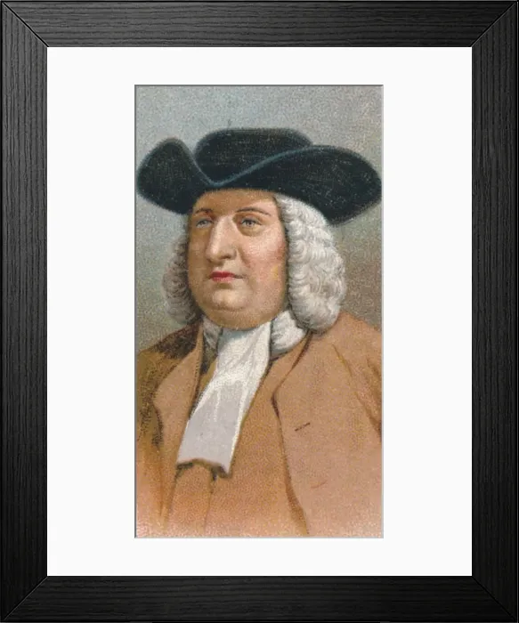 Framed Print : William Penn (1644-1718), English member of the Society of Friends, popularly known as Quakers, 1924 Framed Print : William Penn (1644-1718), English member of the Society of Friends, popularly known as Quakers, 1924
