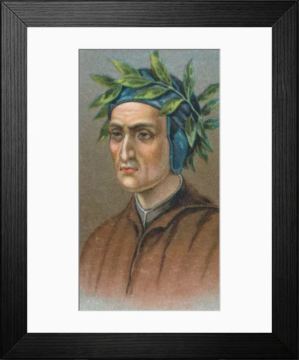 Framed Print : Dante Alighieri (1265-1321), Italian Florentine poet, 1924 Framed Print : Dante Alighieri (1265-1321), Italian Florentine poet, 1924